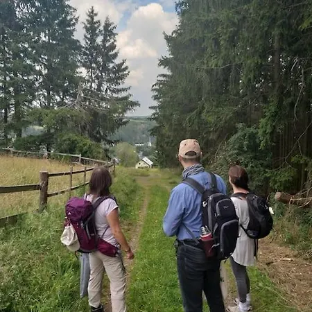 Holzhaus Chalet Nationalpark Eifel Hund Willkommen Hellenthal Buitenkant foto