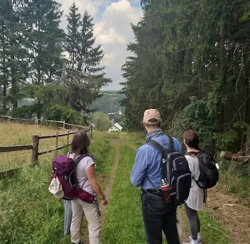 Holzhaus Chalet Nationalpark Eifel Hund Willkommen